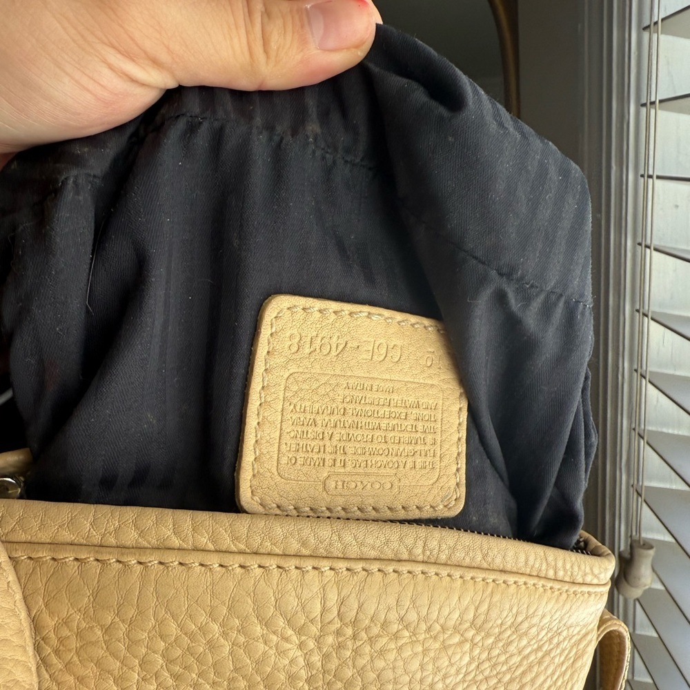 Coach Vintage Sonoma Small Zip Natural Grain Soft Milled Italy Leather Bag 4918 - Picture 11 of 16